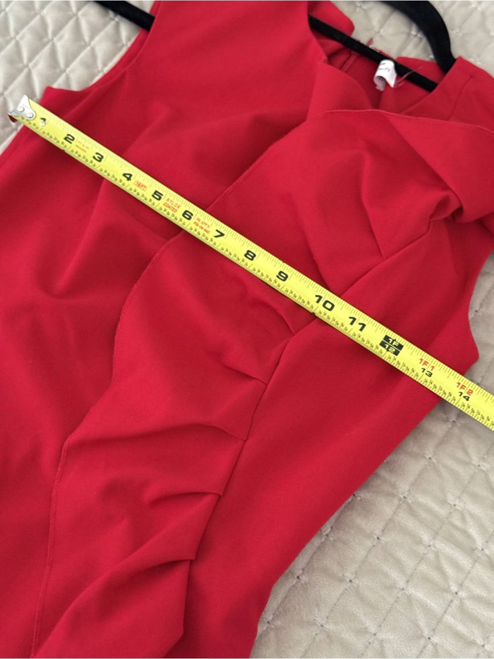 Calvin Klein Red Ruffle Sheath Dress Women’s Size 2 - Picture 4 of 6